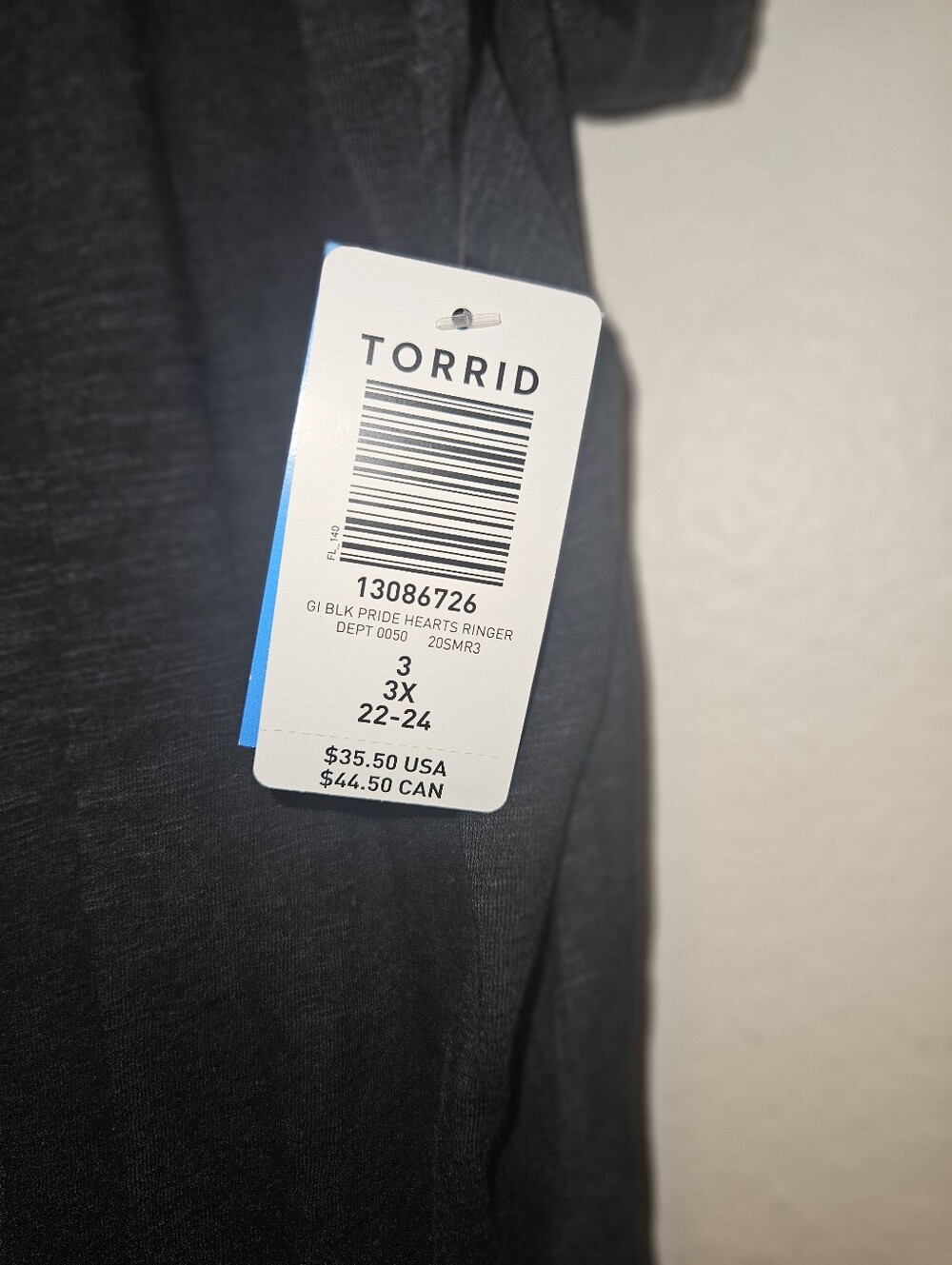 Torrid 3x Love Tee Rainbow Pride New with Tags Celebrate Love Slub Ringer Tee - Picture 2 of 5